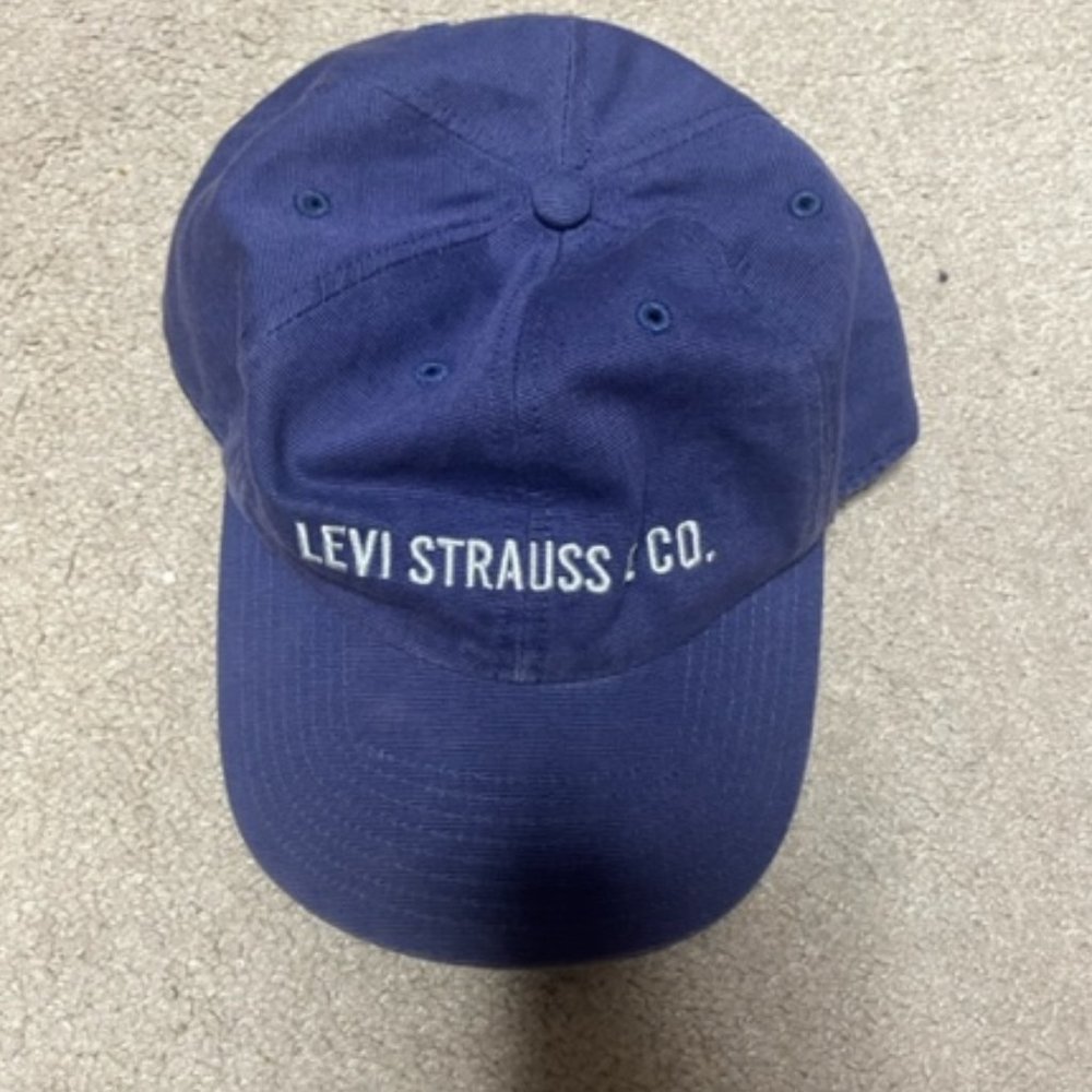 Levi Strauss & Co Purple Adjustable Cotton Baseball Cap Hat Red Tab